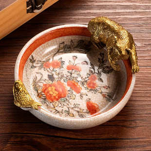 饰奢华家用烟灰缸 茄龙 CIGARLOONG 雪茄烟灰缸欧式 复古陶瓷装