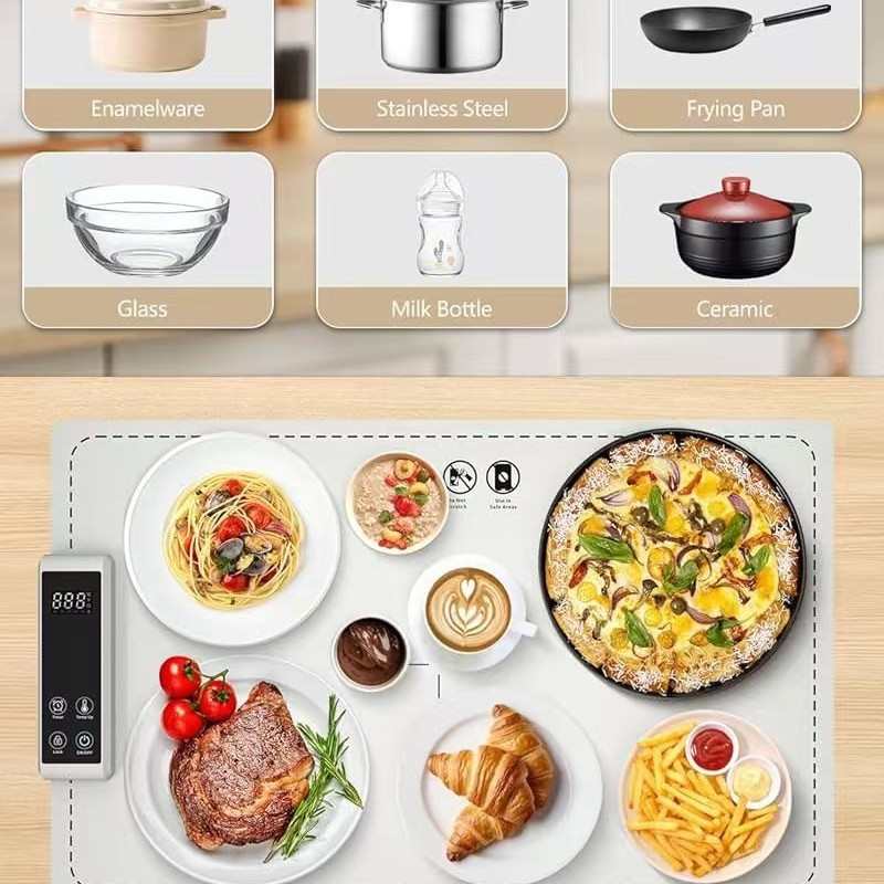 直供家用多功能硅胶暖菜板可折叠暖菜饭菜餐桌加热保温板
