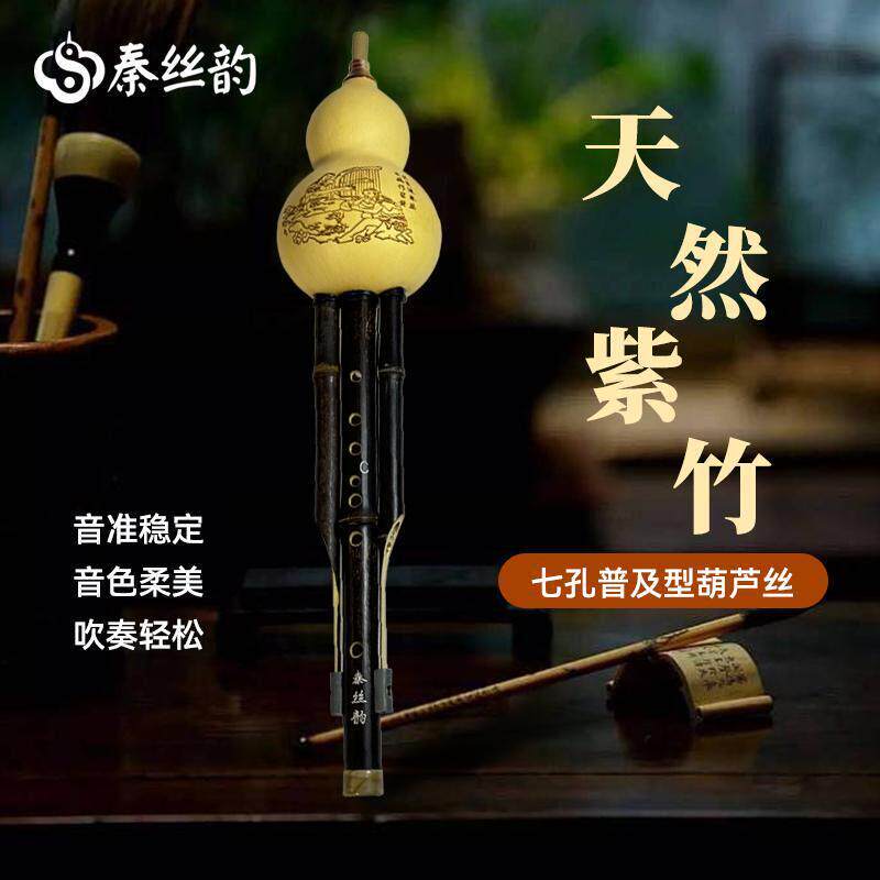 秦丝韵七孔普及型葫芦丝天然紫竹初学入门