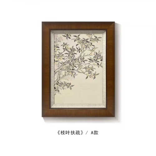 挂画感法式壁画玄关果中《高级复古客厅轻古风》平安装饰画餐厅