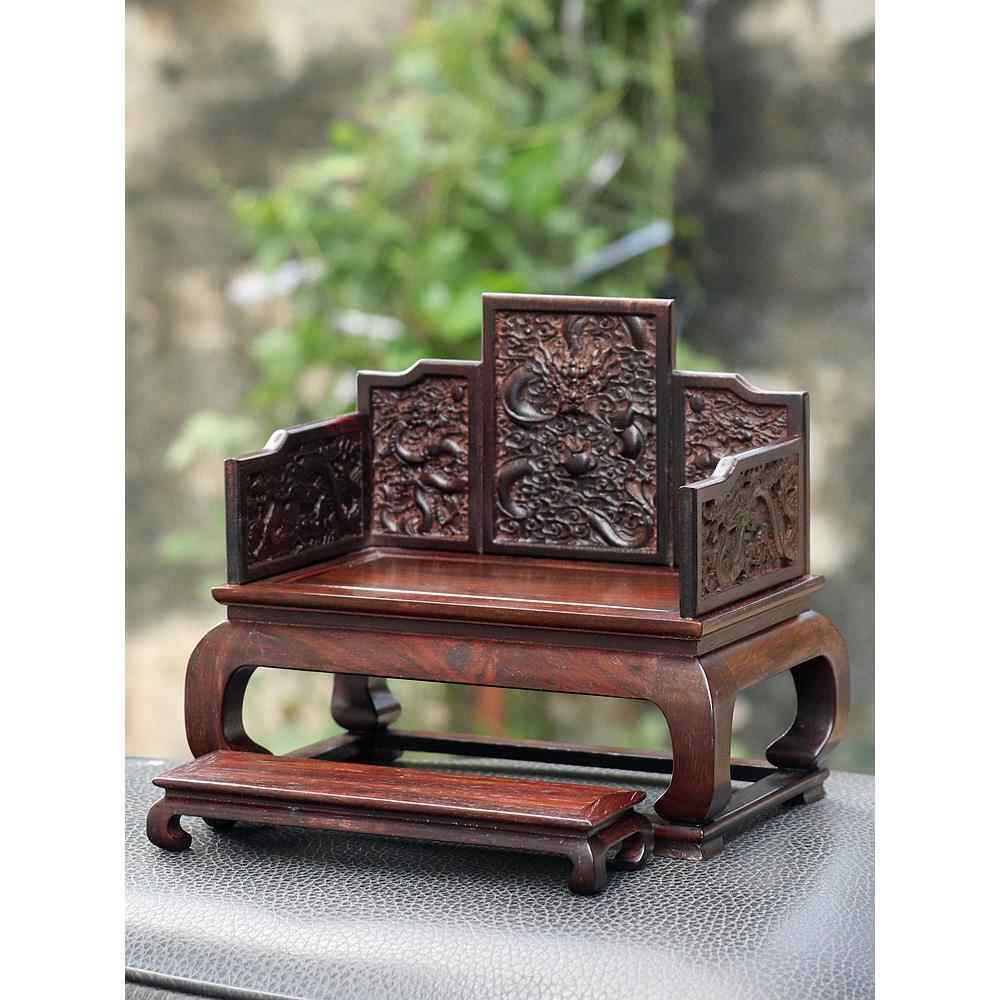 明清家具椅模型微缩饰品工艺品微缩古典迷你红木小件大红木宝座