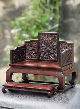 明清家具椅模型微缩饰品工艺品微缩古典迷你红木小件大红木宝座