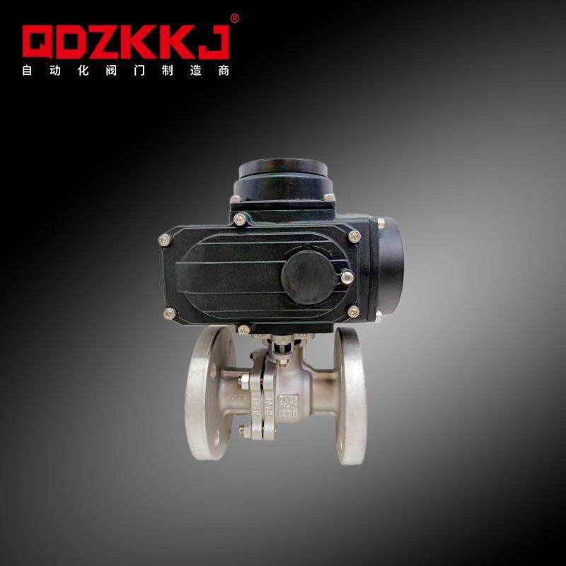 Q941F-16P不锈钢电动法兰球阀304高温蒸汽直通软密封直通式球阀