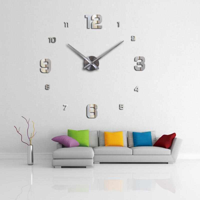 3D 挂钟 DIY Large Size Wall Clocks Wall Sticker Clocks