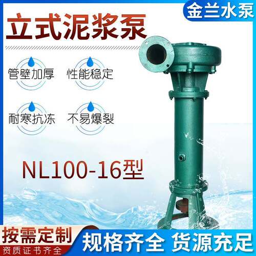 液下渣浆泵立式排污泵NL100-16型140立方清淤泥浆泵神器污水泵