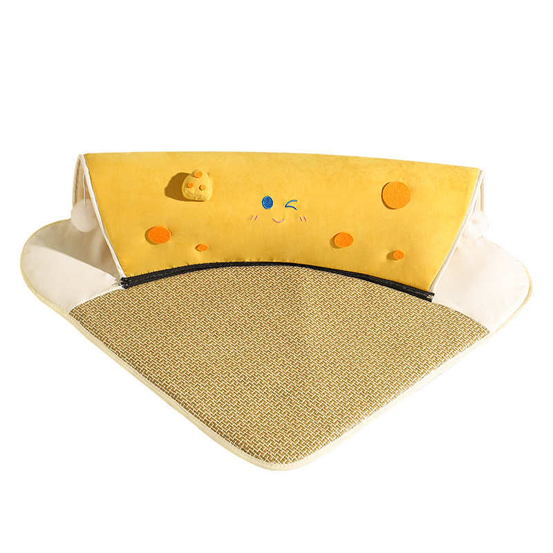 半封闭式猫屋可拆洗特大号猫咪躲避屋隧道猫窝四季通用宠物凉席垫