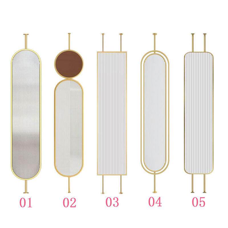 北欧轻奢长虹玻璃铁艺不锈钢屏风隔断客饭厅入户玄关遮挡装饰定制