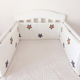 A类纯棉一片式加厚床围四季儿童床拼接软包挡布宝宝婴儿床品防撞
