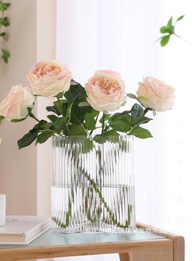 仿真玫花件高档手感绢花假花客摆设花餐桌摆瑰干花插花zxc68332装