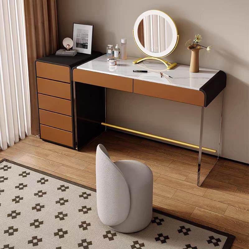 圆形可化妆镜子带灯台式桌面大号led补光充电qt105#旋梳妆宿舍台