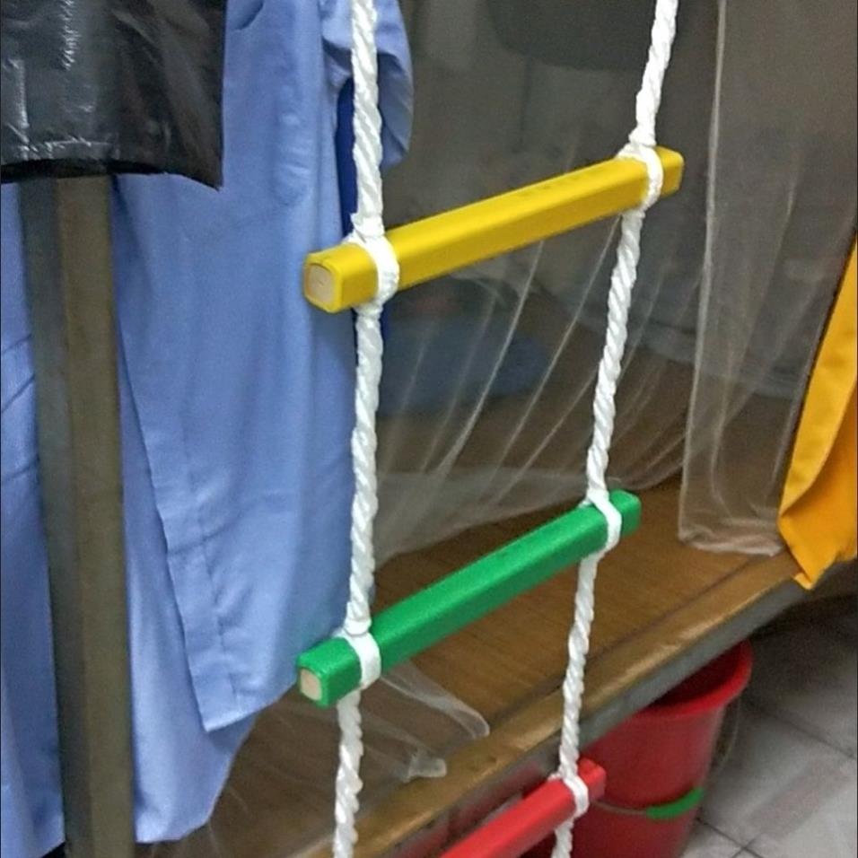 家备用上下床梯子宿舍软JF683380梯上铺下绳梯子大学生救生装车攀