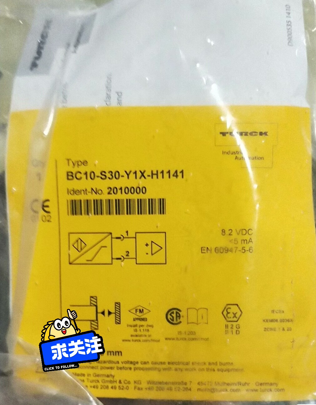 BC10-S30-Y1X-H1141全新原装正品图尔克传感器