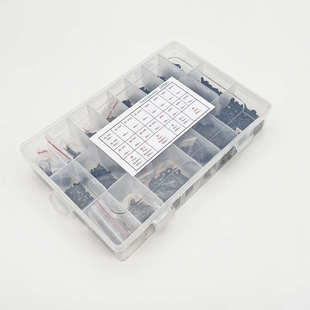 2200pcs盒装 M3机螺钉 发黑碳钢沉头内六角螺丝螺母弹垫组合M1.6