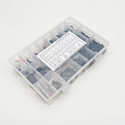 2200pcs盒装发黑碳钢沉头内六角螺丝螺母弹垫组合M1.6-M3机螺钉