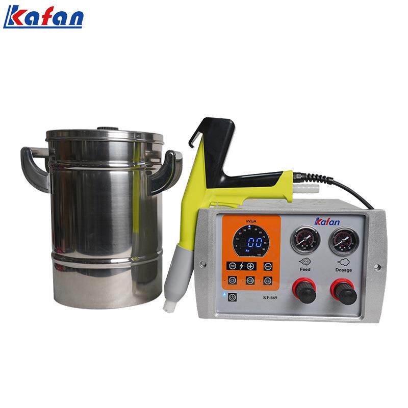 小型静电粉末喷涂机带便携式9.4L粉斗适用于小批量生产金属表面喷