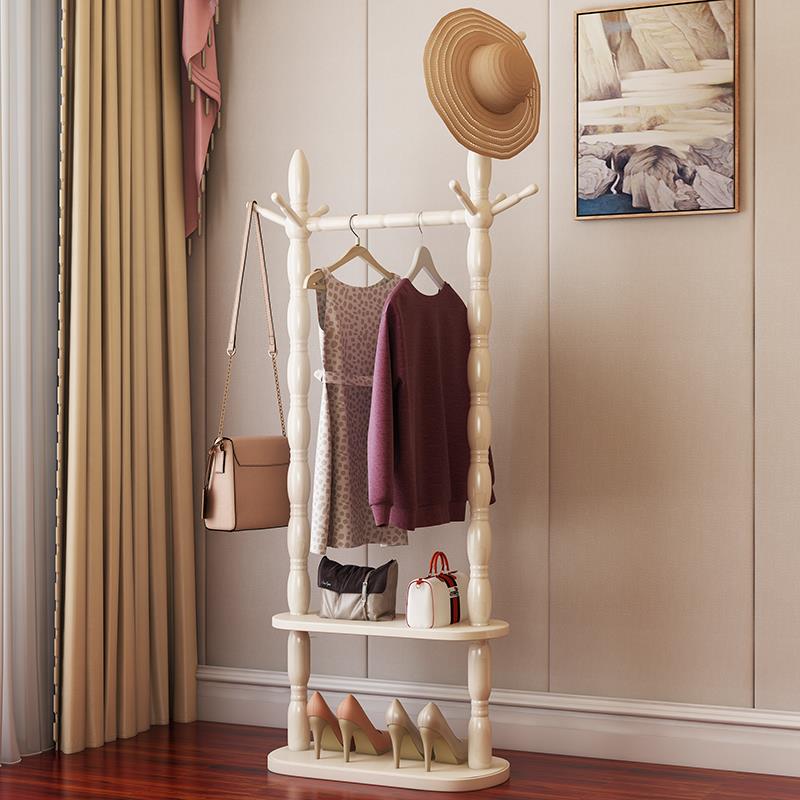 高档实木衣家帽架多功能衣服架子落地挂衣卧室置物架韩式用架衣架