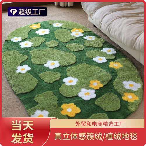 绒地毯苔室植垫卧室簇绒地毯客浴CRDT厅地毯机织藓地毯