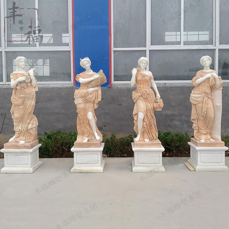 汉白玉欧式人物爱神雕塑 西方大理石全身像丘比特雕塑 石材爱神像