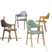 餐椅家用简约现代北欧椅子卧室学习书桌椅休闲凳子靠背商用餐桌by