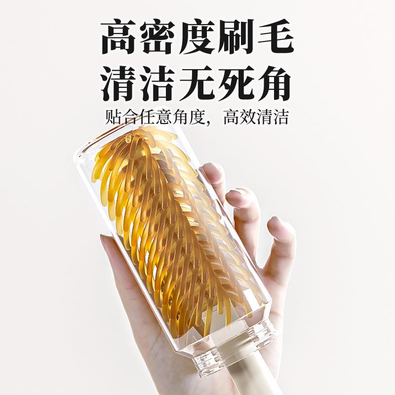 刷婴儿硅胶外刷奶瓶便携式奶嘴刷硅胶刷子洗奶瓶子清洁刷出宝宝