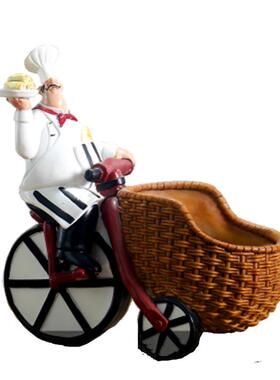 厨师树脂红酒架工艺品西餐厅家居装饰品摆件厨房水果摆设酒柜橱窗