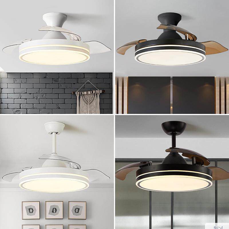 隐形风扇餐厅客卧室智灯能约吸顶带厅电风PL-Y6238扇一体吊扇灯现