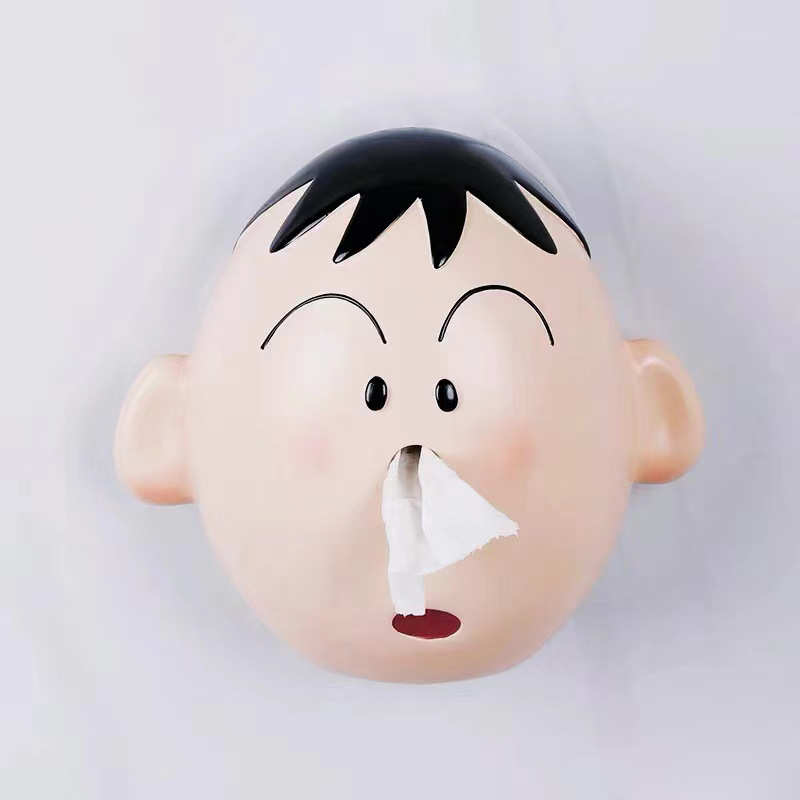 卡通阿呆卷纸器创意卫生间浴室置物架免打孔厕纸挂壁式树脂卷纸架