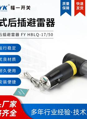 供应欧式后插避雷器HBLQ-17.50高压可触摸T型后电缆插拔头