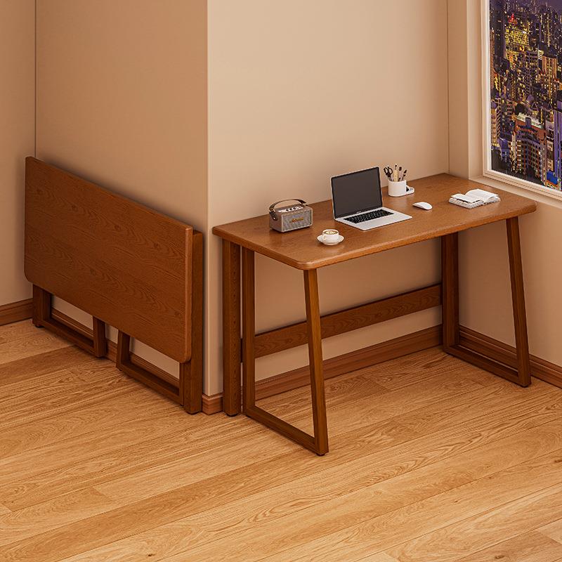 折叠电脑桌出租屋简易办公桌卧室家用可折叠长条桌飘窗书桌学习桌