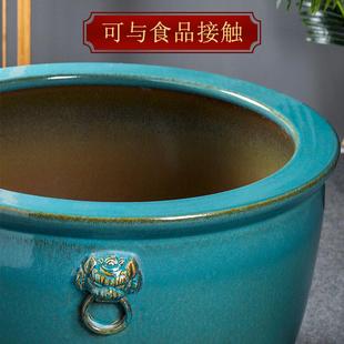景德镇陶瓷花盆特大号庭院养鱼水缸商场绿植种铁树缸荷花睡莲盆缸