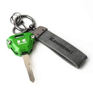 适用川崎忍者500 NINJA500 Z500 NINJA400改装铝合金钥匙壳绳带