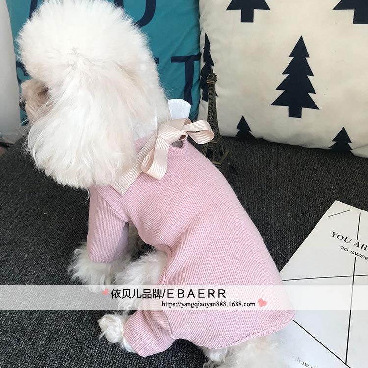 2019年狗衣服春装新款四脚衣飞飞领可爱宠物衣服法牛泰迪衣服