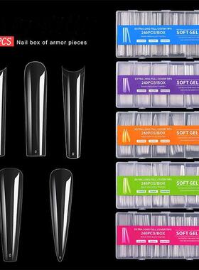 240pcs XXL False Nails Super Long Ballerina Nails Press on N