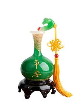 平安如意花瓶小号一对家居摆件商务生日送礼电视柜屏风酒柜装饰品