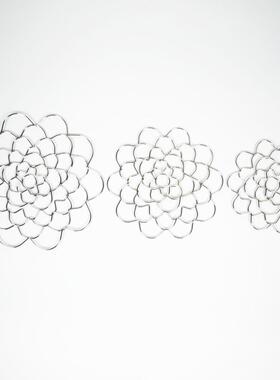 厂家直供金属款网格插花辅助器金属网红爆款铁丝插花辅助器可折叠