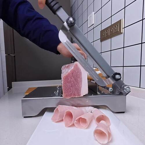 削羊肉卷机器家用肥牛卷绞肉机切羊肉卷机冻肉家用不锈钢切肉片机