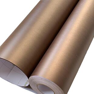 特厚金属质感古铜色拉丝门框翻新贴纸自粘墙纸壁纸装 饰波音片