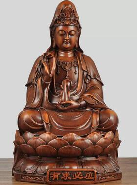 观音佛像摆件平安如意客厅玄关神台供台自在观世音菩萨佛堂居家供