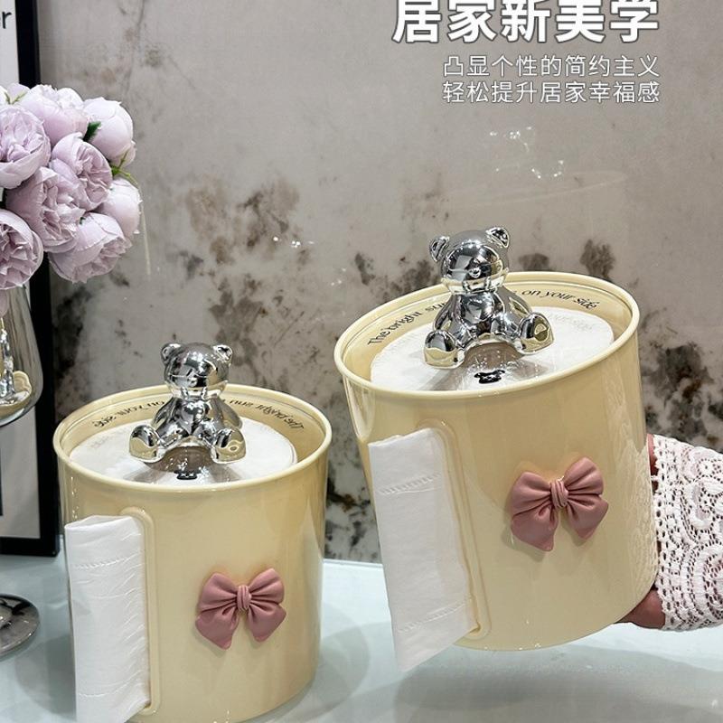 桌面创意卷纸筒圆筒茶几餐巾纸收纳盒抽纸卷纸盒客厅卫生间纸巾盒
