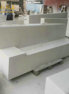 预制清水混凝土景墙坐凳 uhpc艺术异形长凳 人造石户外公园椅