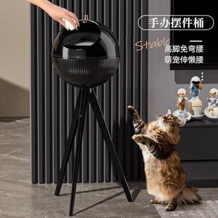 免AKH弯腰高脚客厨卧室垃圾桶5家用房202新款 高颜摆值客厅轻奢卧