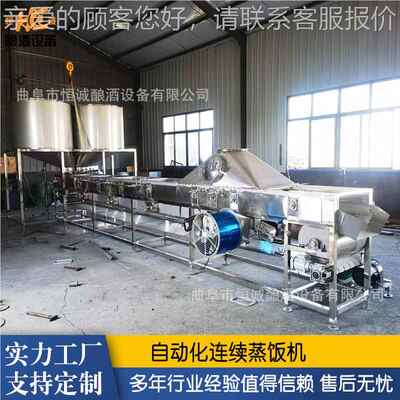 锈钢米线不制作蒸米机粮 NRR连续式蒸床 糯米粳米粮煮蒸粮一体机