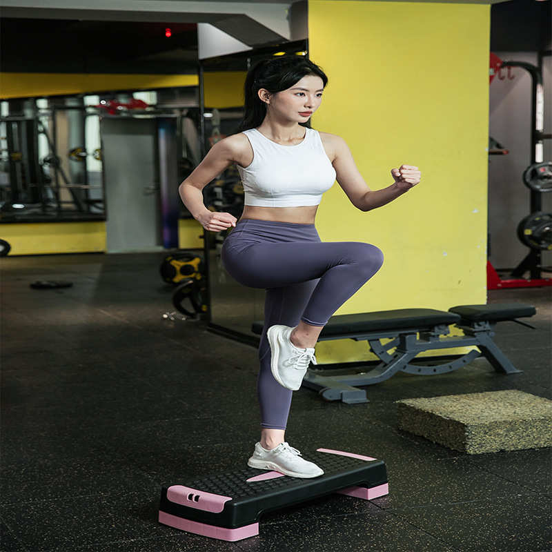瑜伽健身三成人有氧踏板运动踏板批发韵律挡板带拉绳调节踏新款