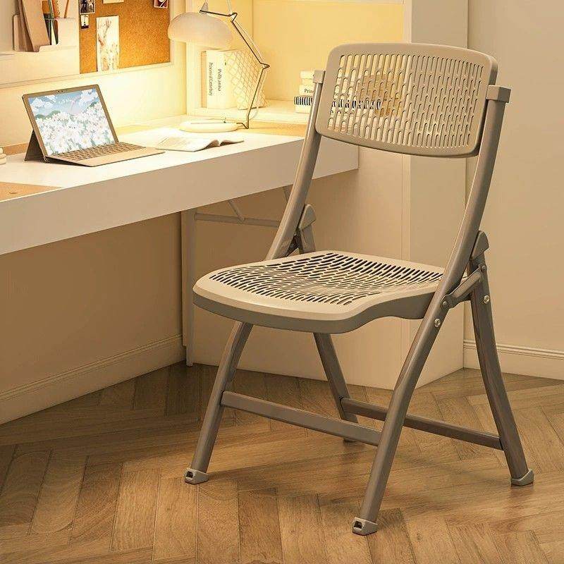 【欣跃家具】折叠靠背椅加厚塑料凳子家用电脑椅学生宿舍办公椅便