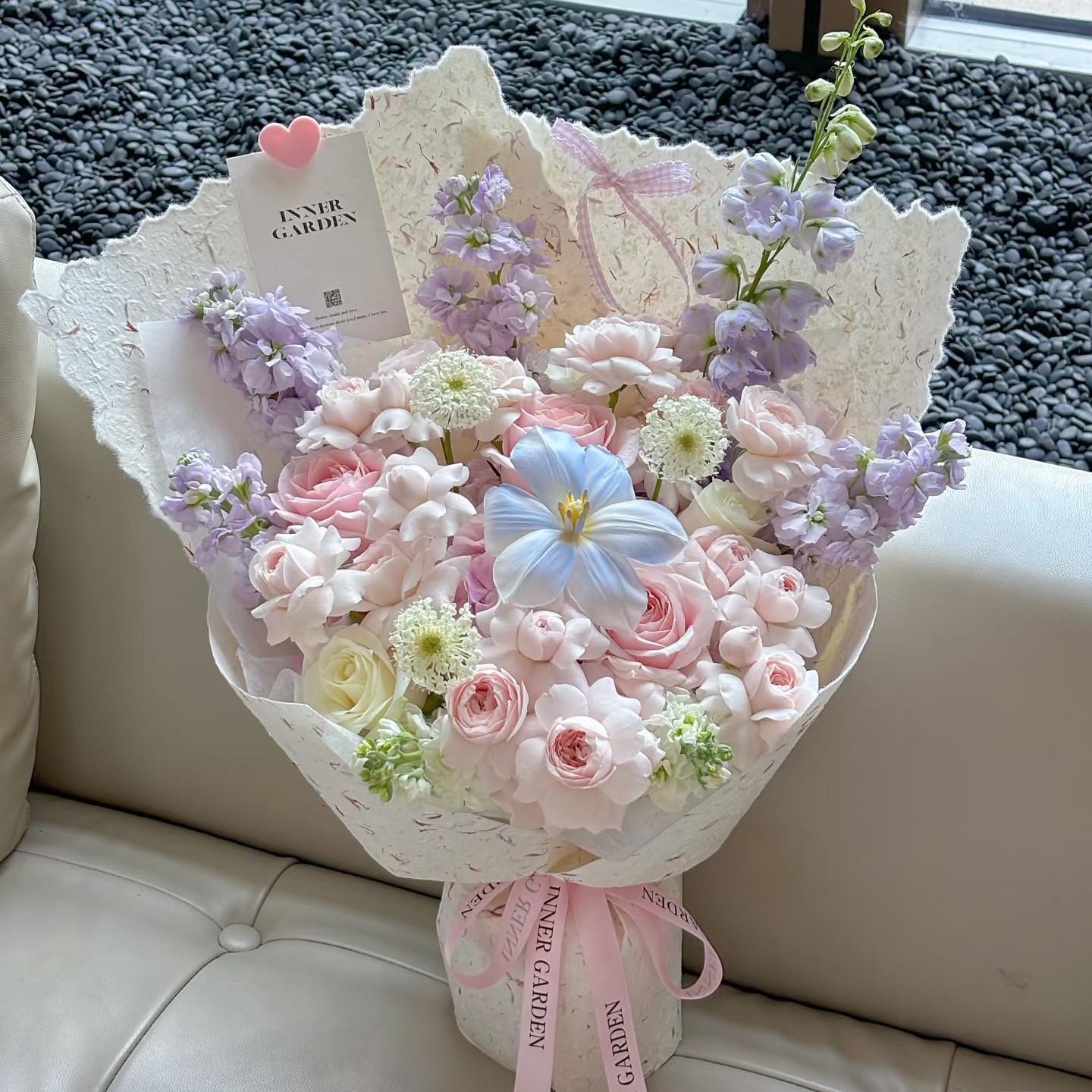 母亲节仙子之吻花束高级新玫瑰鲜花同城速递配送深圳广州北京上海