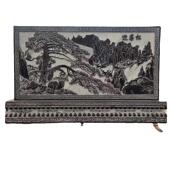 公园景区青石浮雕文化墙石雕壁画庭院别墅福字风景迎门墙壁画