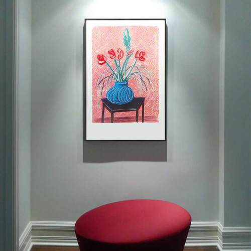 David hockney现代客厅艺术挂画酒店玄关壁画 走廊过道墙面装饰画