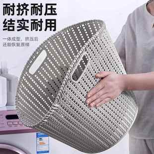 脏仿篮ERL藤编塑料脏衣篓收纳桶衣家用号洗衣篮宿舍大脏衣服 收