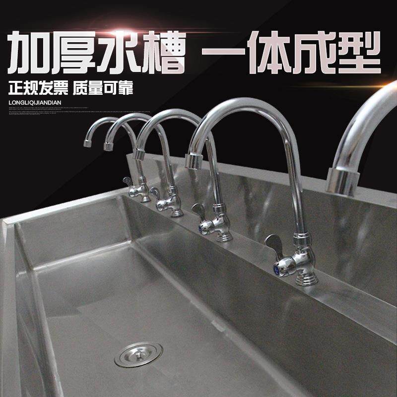 商用不锈钢水槽学校洗手池单双水池菜碗盆食堂厨房幼儿园