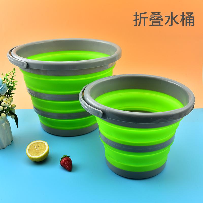 折叠桶车载便携式洗车桶 户外钓鱼水桶 硅胶折叠水桶用品